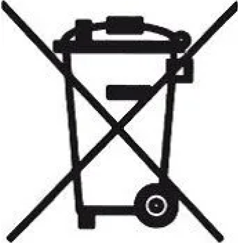 Note on the disposal of used batteries.